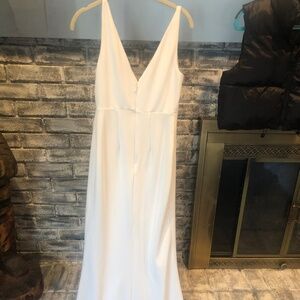 LULUS long white tailored dress